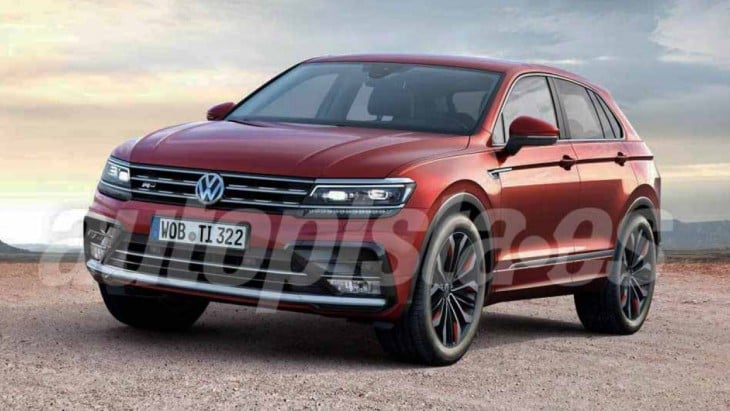 Купеобразный кроссовер VW Tiguan Coupe R-Line (рендер)