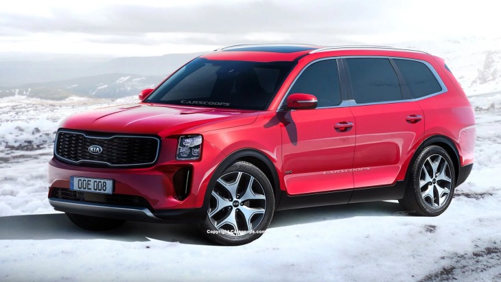 Независимый рендер флагманского кроссовера KIA Telluride